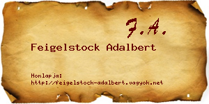 Feigelstock Adalbert névjegykártya